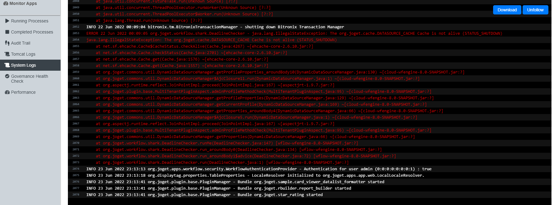 Knowledge Base for DX 8 > Web App Log Viewer > web app log viewer fig 1.png